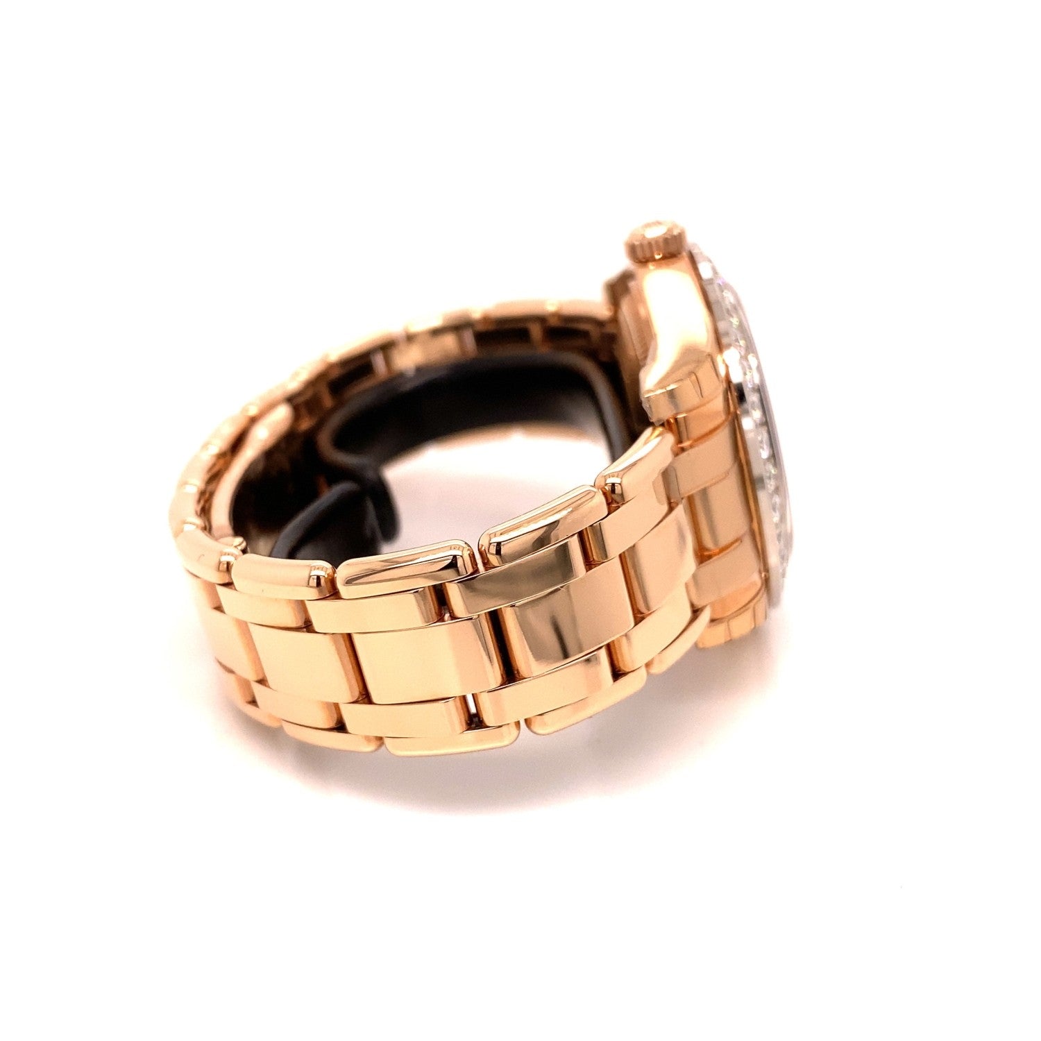 Rolex Pearlmaster 34mm Everose Gold Diamond Bezel Pave Dial 81285 DWV9FQ