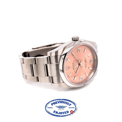 Rolex Air King 34mm Stainless Steel Pink Dial 114200 DY37QM - Beverly Hills Watch Company