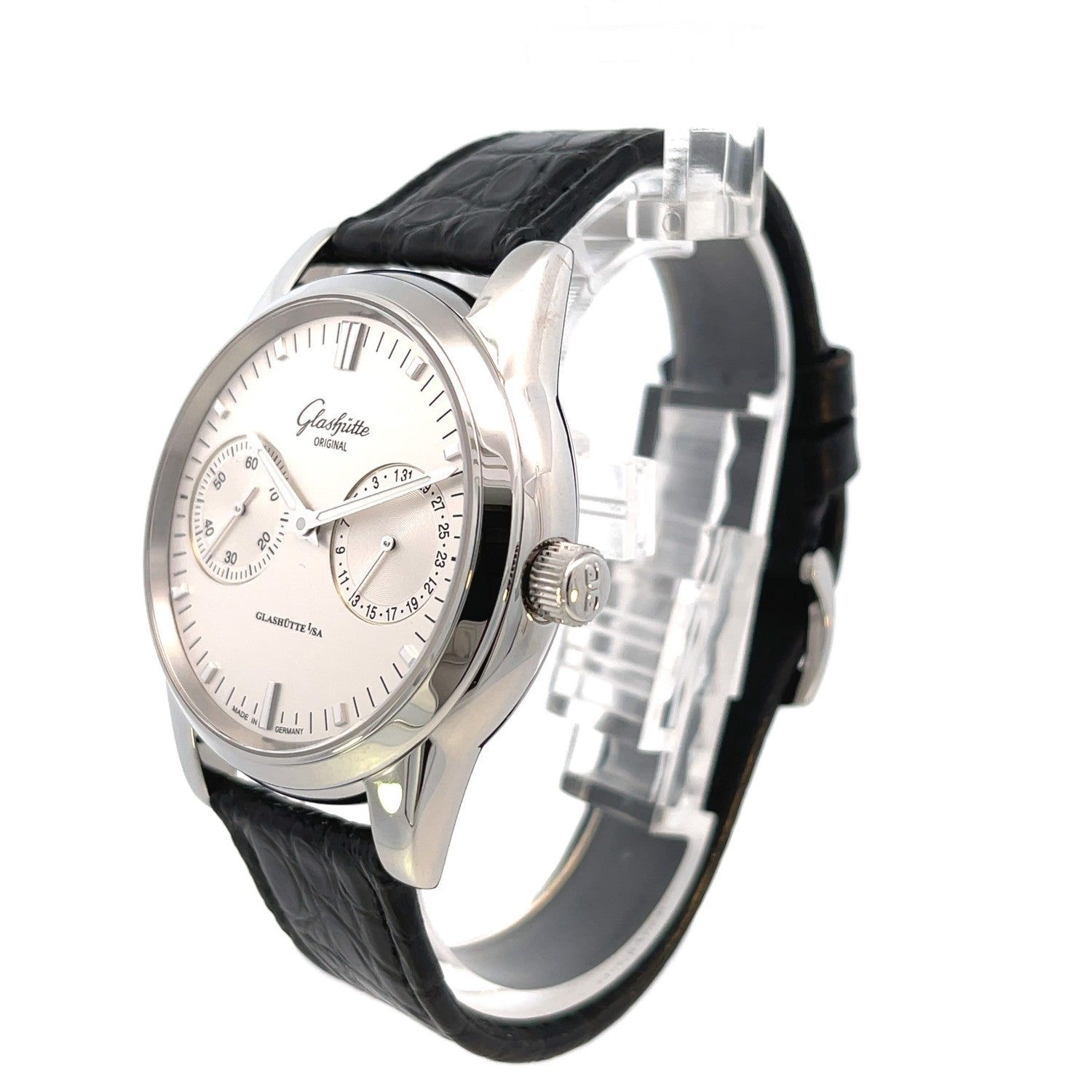 Glashutte Senator Date Silver Dial 1-39-58-02-02-04 - Beverly Hills Watch Company