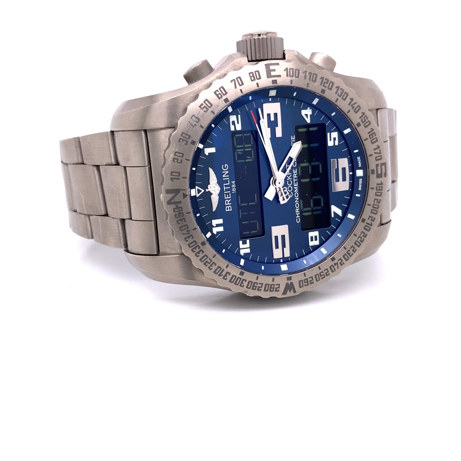 Breitling Cockpit B50 Titanium Blue Dial EB501019/C904 E3KDZ0 - Beverly Hills Watch Company