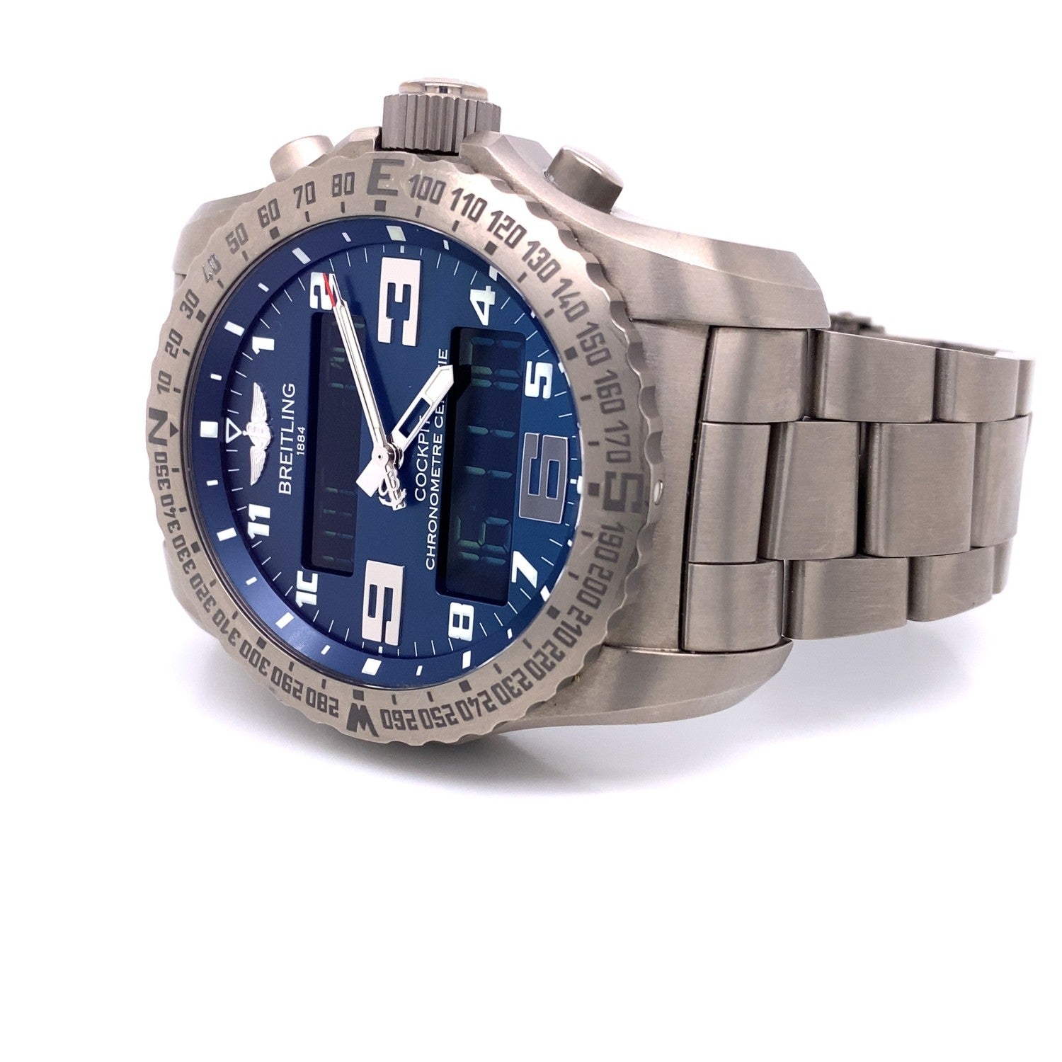 Breitling Cockpit B50 Titanium Blue Dial EB501019/C904 E3KDZ0 - Beverly Hills Watch Company