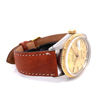 Rolex DateJust 36mm 18K Yellow Gold and Stainless Steel Vintage 1601 E3SWTT - Beverly Hills Watch Company