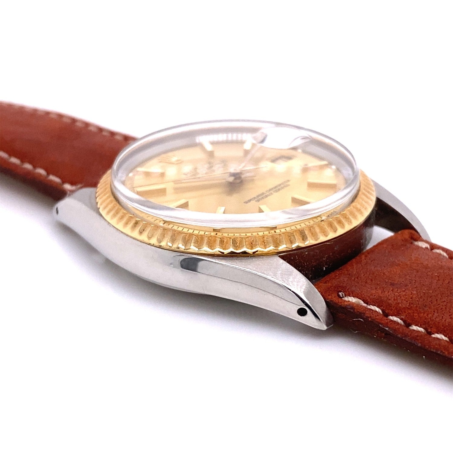 Rolex DateJust 36mm 18K Yellow Gold and Stainless Steel Vintage 1601 E3SWTT - Beverly Hills Watch Company