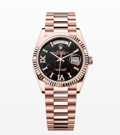 Rolex Day Date President 36mm Eisenkiesel Diamond Roman 128235 - Beverly Hills Watch Company