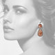 Red Agate Sliver 14k Rose Gold Diamond Earrings 2PCPS2 - Beverly Hills Jewelry Store
