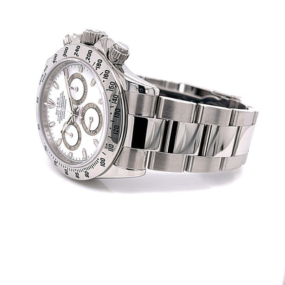 Rolex Daytona Stainless Steel Oyster Bracelet White Dial 116520 - Beverly Hills Watch Company