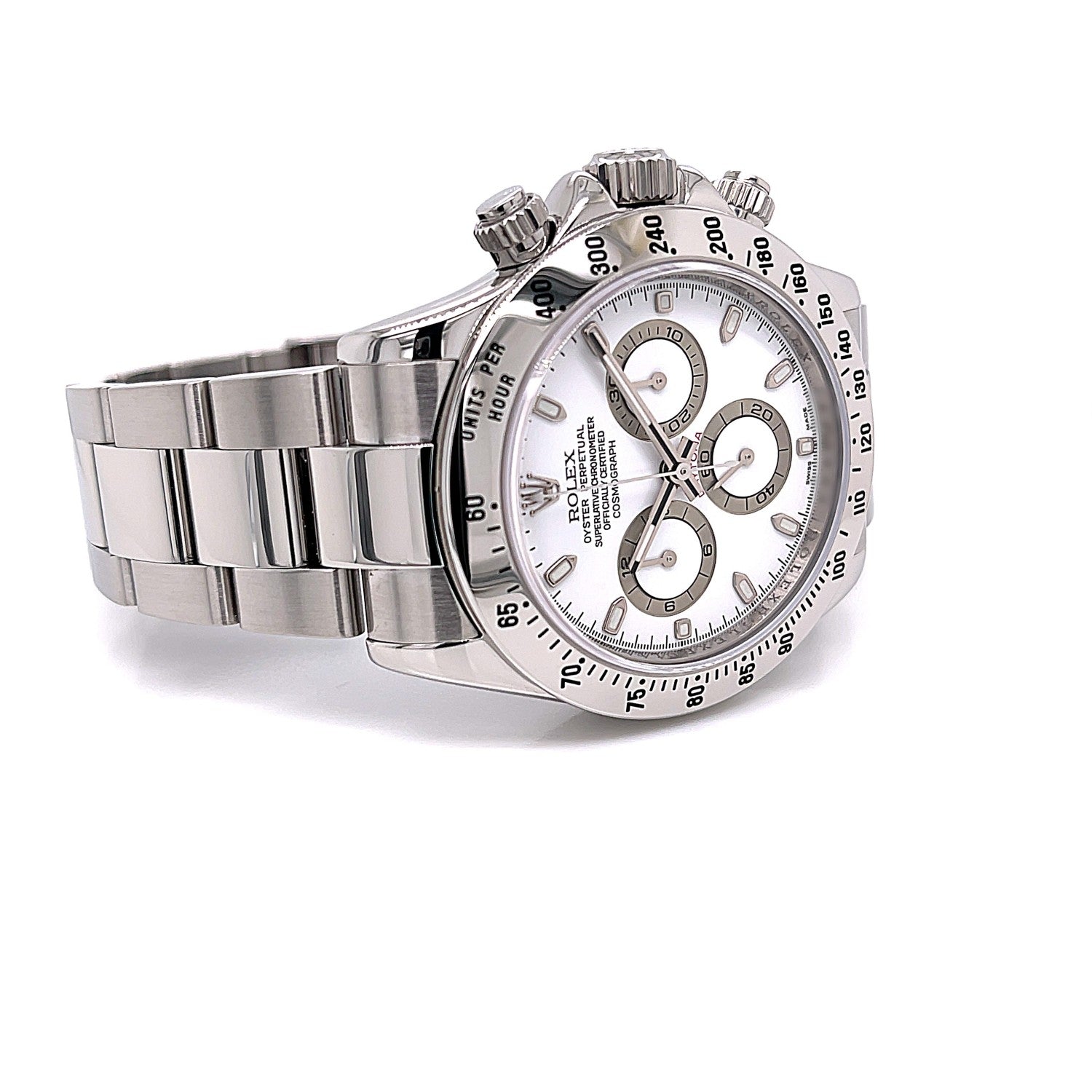Rolex Daytona Stainless Steel Oyster Bracelet White Dial 116520 - Beverly Hills Watch Company