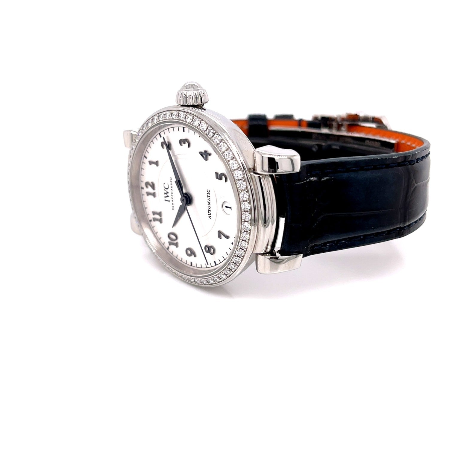 IWC Da Vinci Ladies 36mm Diamond Bezel Automatic Silver Dial IW458308 EKF9LX - Beverly Hills Watch Company