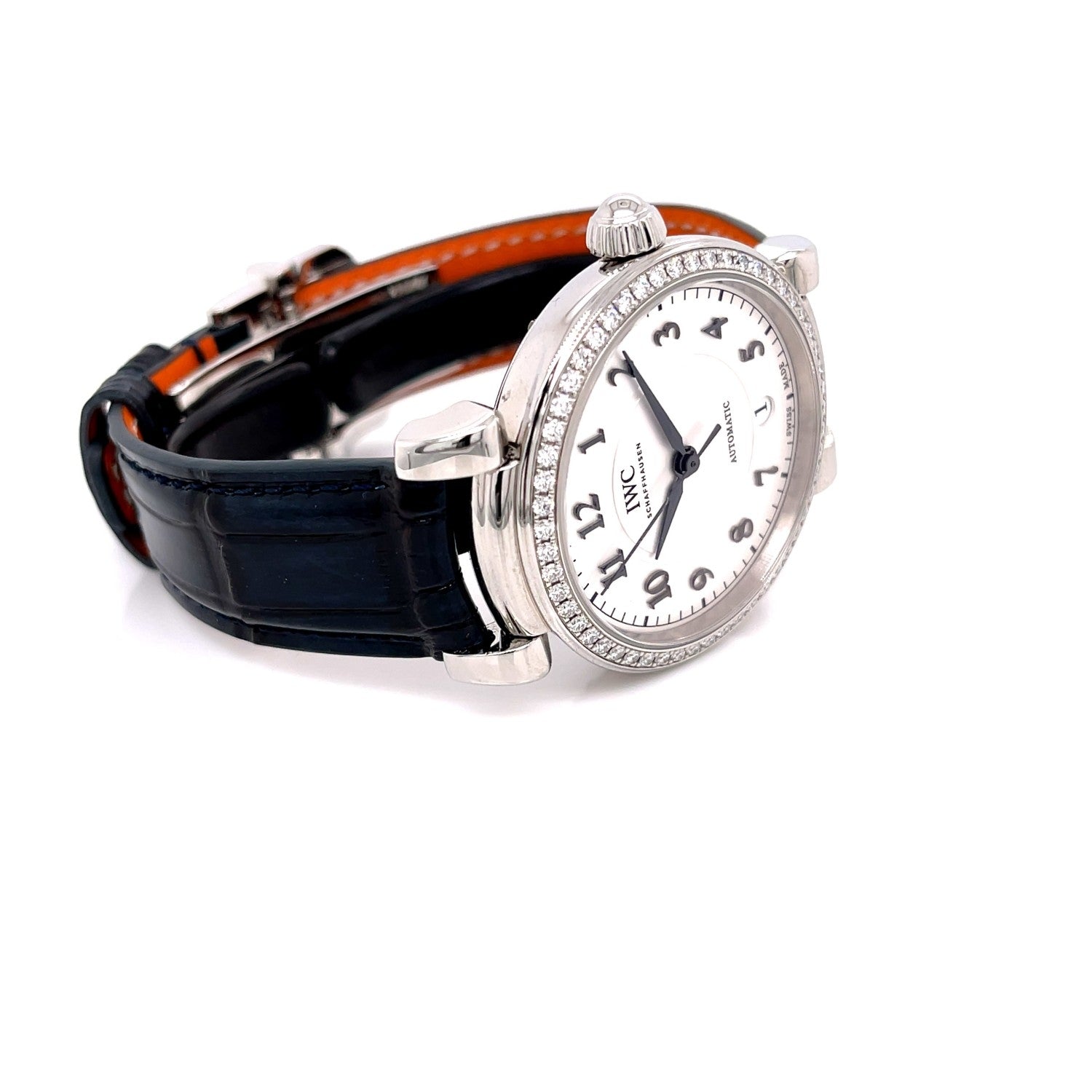 IWC Da Vinci Ladies 36mm Diamond Bezel Automatic Silver Dial IW458308 EKF9LX - Beverly Hills Watch Company