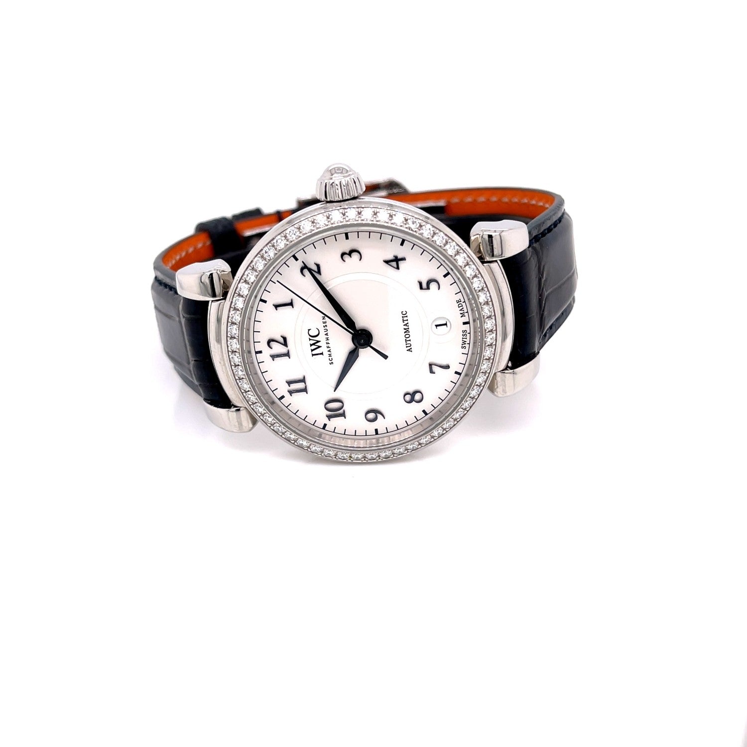 IWC Da Vinci Ladies 36mm Diamond Bezel Automatic Silver Dial IW458308 EKF9LX - Beverly Hills Watch Company