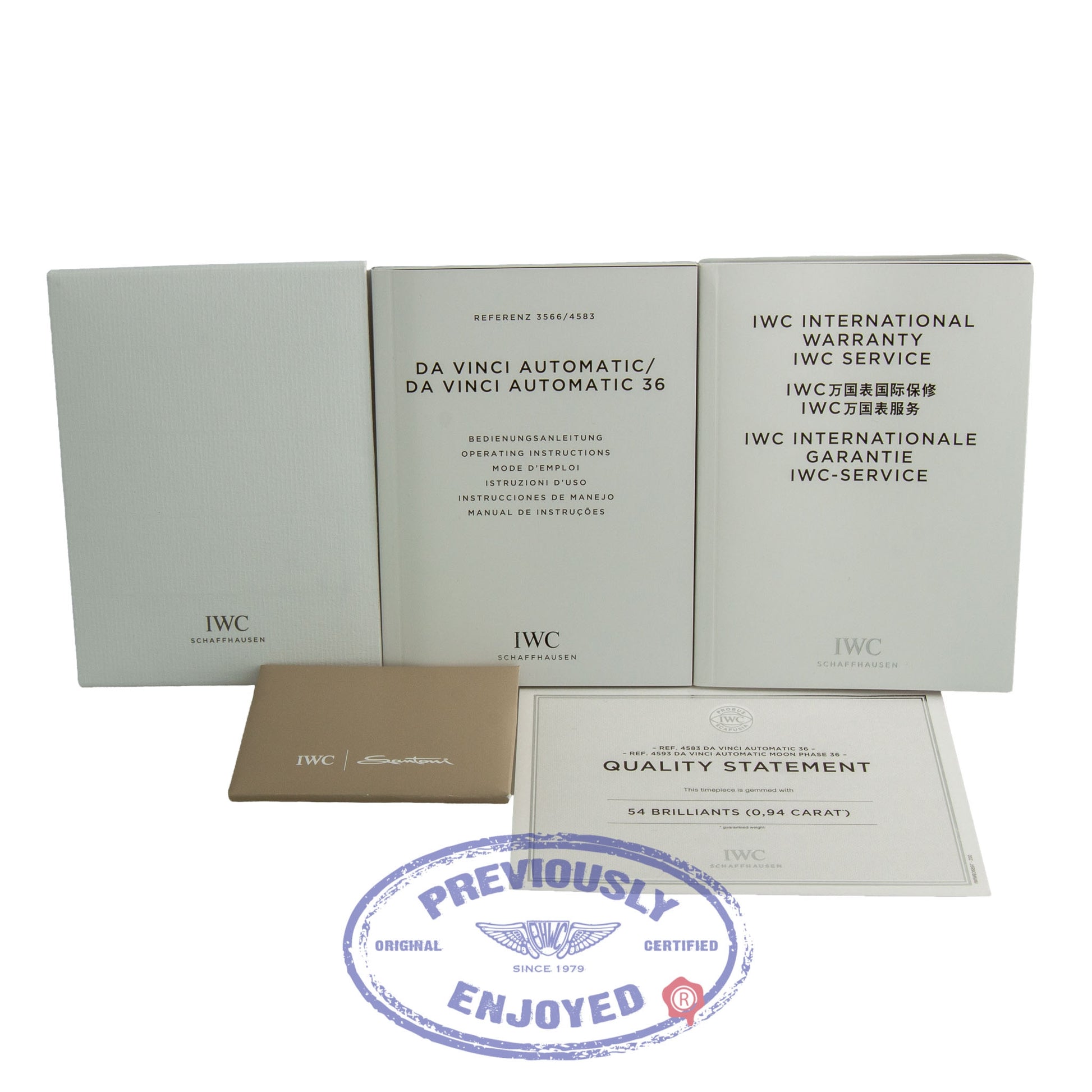 IWC Da Vinci Ladies 36mm Diamond Bezel Automatic Silver Dial IW458308 EKF9LX - Beverly Hills Watch Company