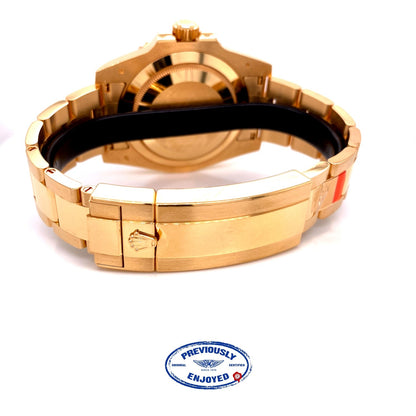 Rolex Submariner Yellow Gold Black Dial Ceramic Bezel 116618LB EPFJH9 - Beverly Hills Watch Company
