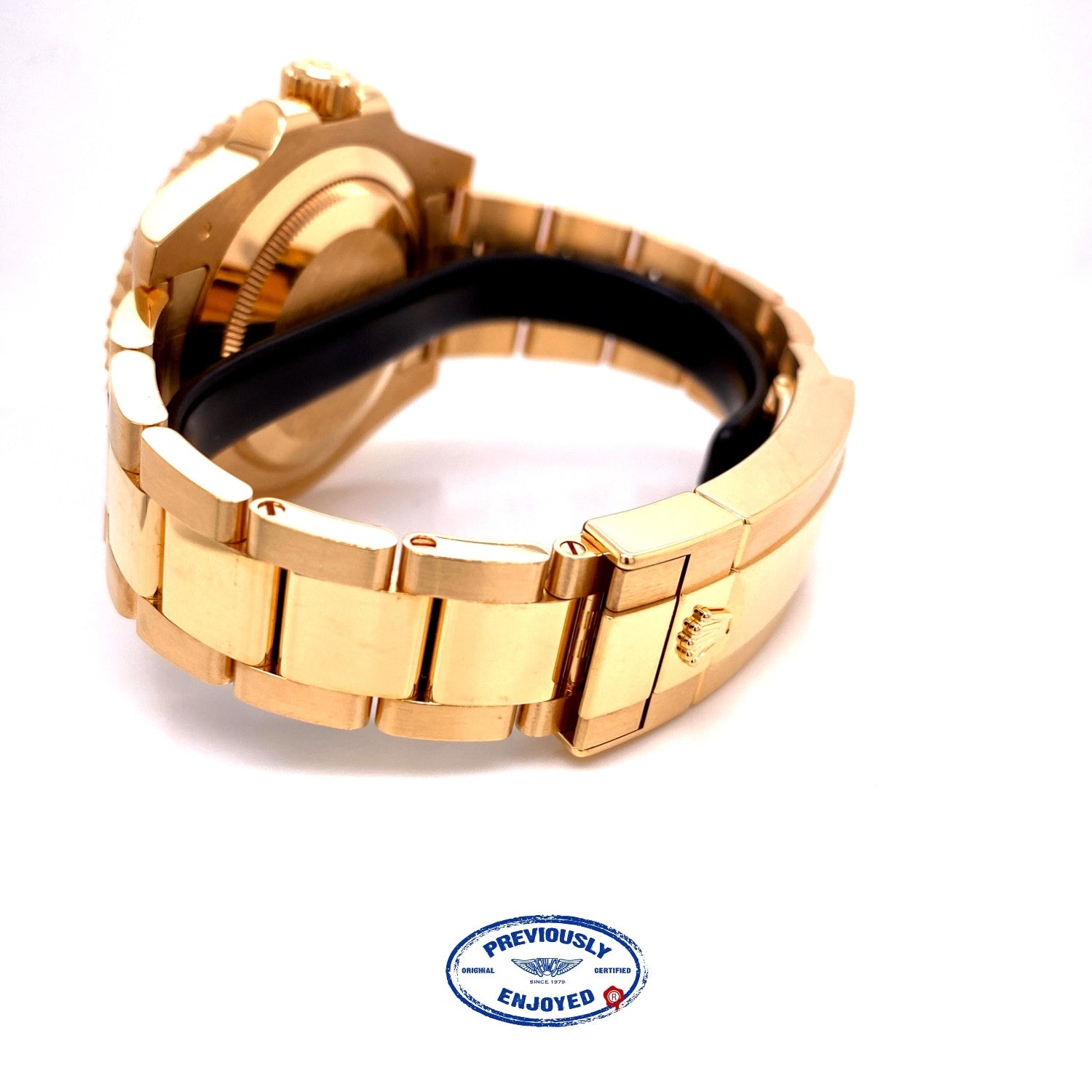 Rolex Submariner Yellow Gold Black Dial Ceramic Bezel 116611LB EPFJH9 - Beverly Hills Watch Company