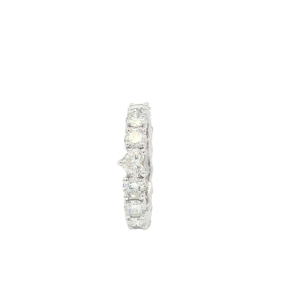 3.28ct Diamond Heart Eternity Band 14K White Gold - Beverly Hills Watch Company