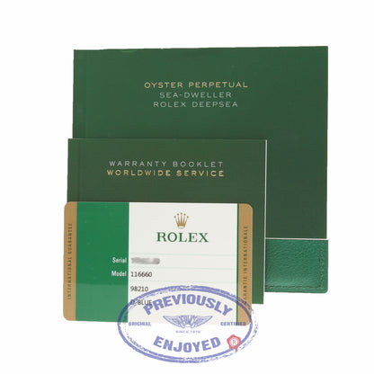 Rolex DeepSea Sea Dweller James Cameron 44MM Stainless Steel Blue Dial 116660 HHZYHH