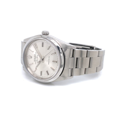 Rolex Air-King 34mm Stainless Steel Silver Dial 14000 - Beverly Hills Watch Company