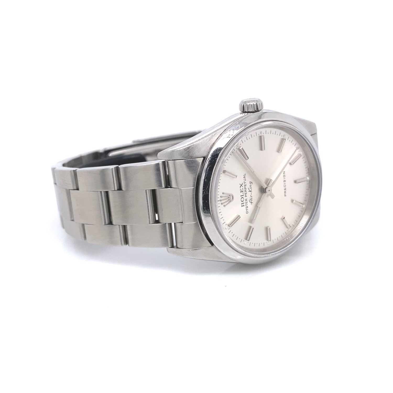 Rolex Air-King 34mm Stainless Steel Silver Dial 14000 - Beverly Hills Watch Company