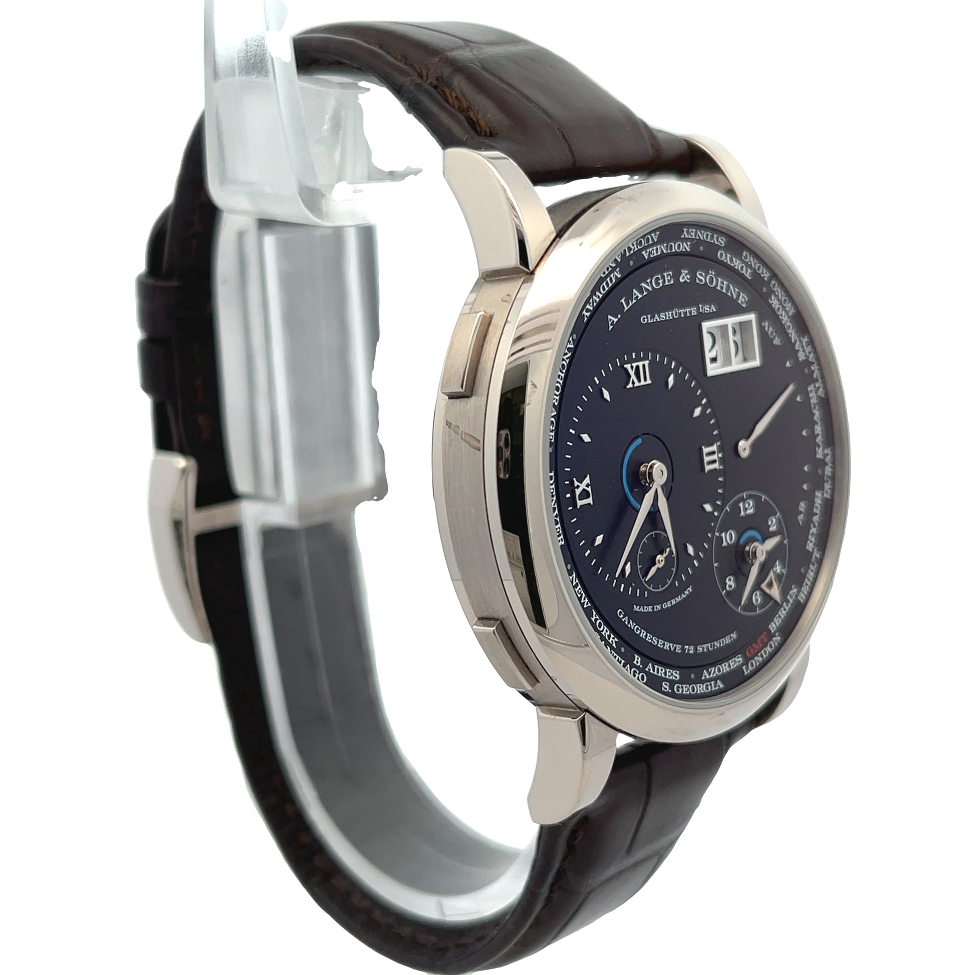 A. Lange & Sohne Lange 1 Time Zone White Gold 136.029 - Beverly Hills Watch Company