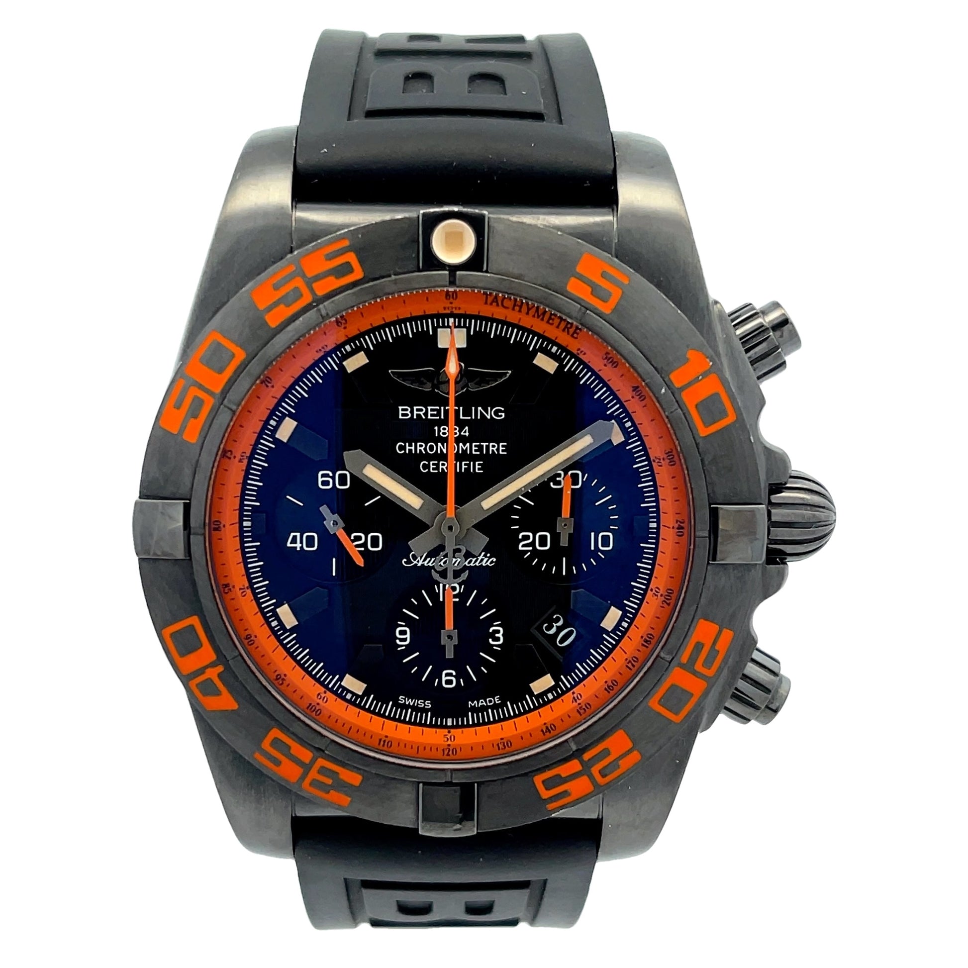 Breitling Chronomat 44mm Raven Blacksteel MB0111C2/BD07/153S - Beverly Hills Watch Company