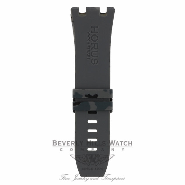 Horus Graphite Camouflage Rubber Audemars Piguet 44mm Strap 3CLR5Y - Beverly Hills Watch