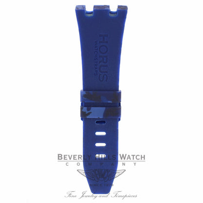 Horus Navy Blue Camouflage Rubber Audemars Piguet 42mm Strap A1R7UC - Beverly Hills Watch