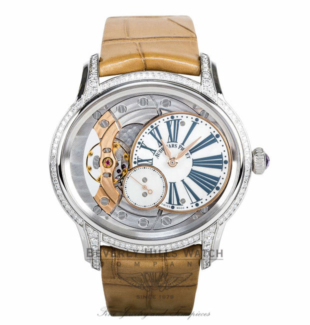 Audemars Piguet Millenary White Mother Of Pearl Dial Hand Wind 77247BC.ZZ.A813CR.01 - Beverly Hills Watch