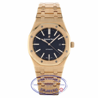 Audemars Piguet Royal Oak 41MM Rose Gold Black Dial 15400OR.OO.1220OR.01 N072WW - Beverly Hills Watch Company