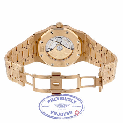 Audemars Piguet Royal Oak 41MM Rose Gold Black Dial 15400OR.OO.1220OR.01 N072WW - Beverly Hills Watch Company