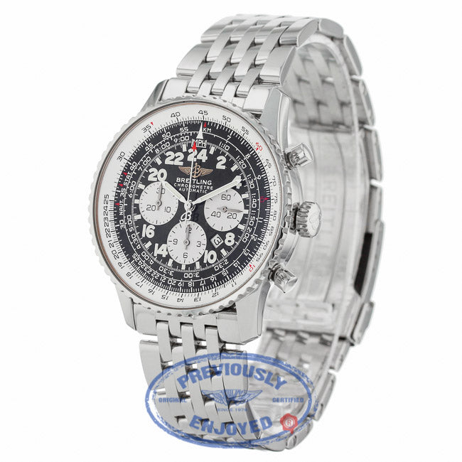 Breitling Cosmonaute Chronograph 42MM Stainless Steel Automatic Black Dial A2232212/B567 4VLV83 - Beverly Hills Watch Company