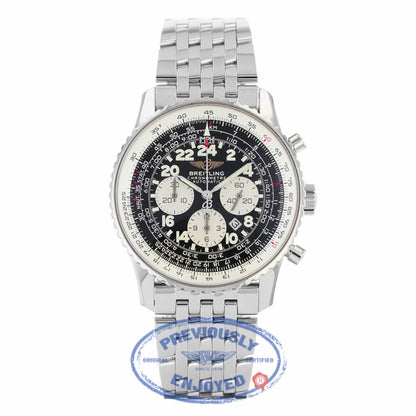 Breitling Cosmonaute Chronograph 42MM Stainless Steel Automatic Black Dial A2232212/B567 4VLV83 - Beverly Hills Watch Company