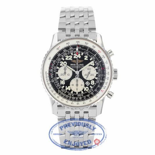 Breitling Cosmonaute Chronograph 42MM Stainless Steel Automatic Black Dial A2232212/B567 4VLV83 - Beverly Hills Watch Company