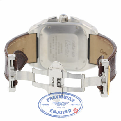 Cartier Santos 100 18kt Yellow Gold and Steel Chronograph XL W20091X7 - Beverly Hills Watch