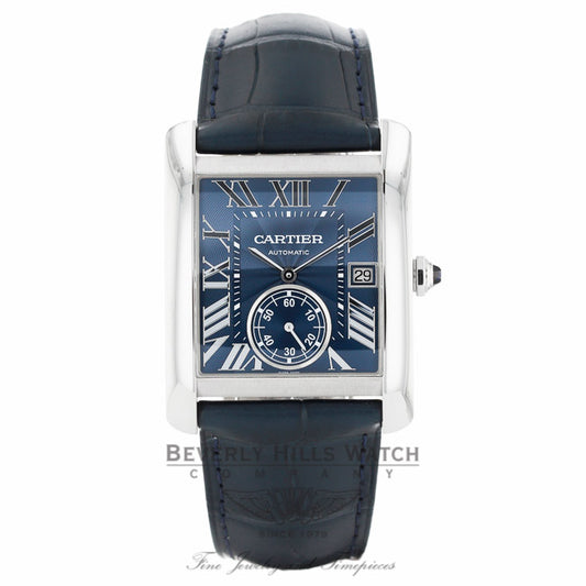 Cartier Tank MC Blue Dial Stainless Steel WSTA0010 - Beverly Hills Watch