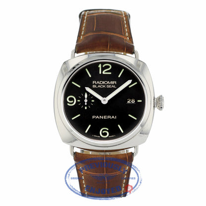 Panerai Radiomir 3 Day Power Reserve Automatic Black Dial Black Leather Strap PAM00388 - Beverly Hills Watch
