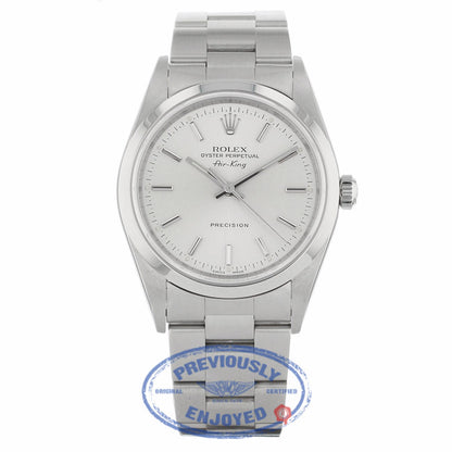 Rolex Air-King 34MM Stainless Steel Silver Dial Oyster Bracelet 14010 CE15Z7 - Beverly Hills Watch