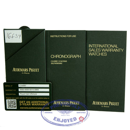 Audemars Piguet Royal Oak Offshore 42mm Chronograph Slate Dial 26470OR.00.A125CR.01 FFPMZU - Beverly Hills Watch