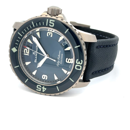 Blancpain Fifty Fathoms 45mm Titanium Blue Dial 5015-12b40-o52a - Beverly Hills Watch Company