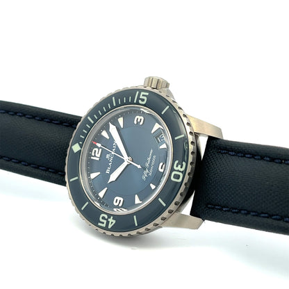 Blancpain Fifty Fathoms 45mm Titanium Blue Dial 5015-12b40-o52a - Beverly Hills Watch Company