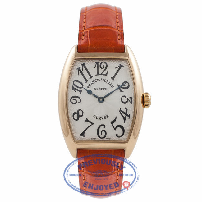 Franck Muller Medium Curvex Rose Gold 7502QZ QZB2ZT - Beverly Hills Watch Company Watch Store