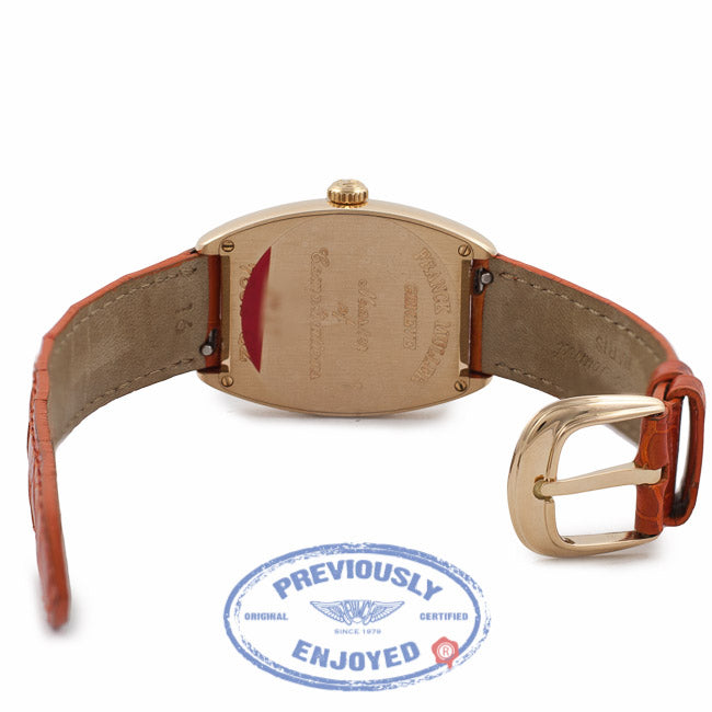 Franck Muller Medium Curvex Rose Gold 7502QZ QZB2ZT - Beverly Hills Watch Company Watch Store