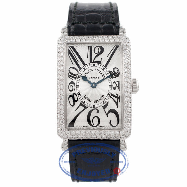 Franck Muller 18K White Gold Long Island Ladies Medium Size Diamond Case 952QZD 5SNNQH - Beverly Hills Watch Company Watch Store
