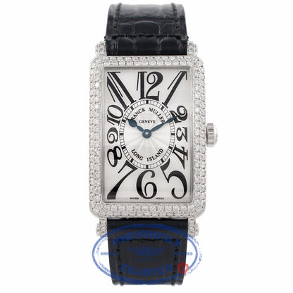 Franck Muller 18K White Gold Long Island Ladies Medium Size Diamond Case 952QZD 5SNNQH - Beverly Hills Watch Company Watch Store