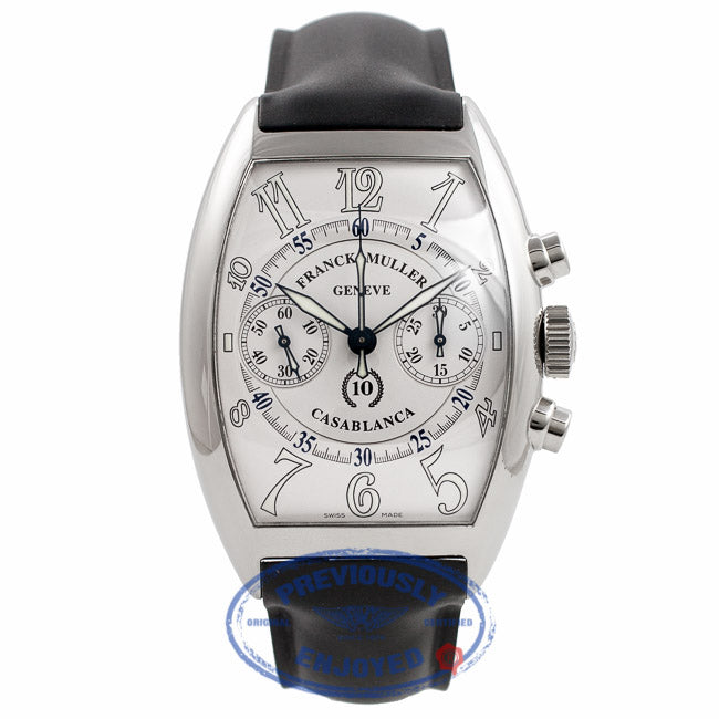 Franck Muller Casablanca Chronograph White Dial Stainless Steel 40MM 8880.CC.C R6RSRB - Beverly Hills Watch Company Watch Store