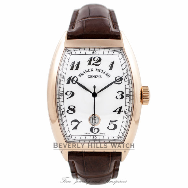 Franck Muller Cintree Curvex Vintage 18k Rose Gold 39MM White Dial 8880 B SC DT VIN - K3SFZF - Beverly Hills Watch Company Watch Store