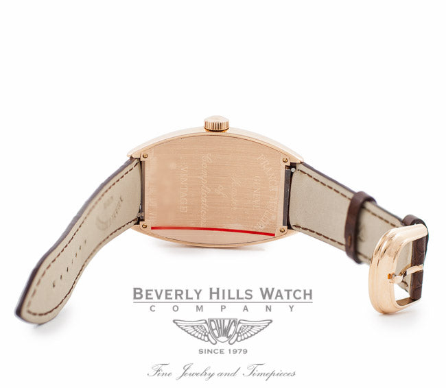 Franck Muller Cintree Curvex Vintage 18k Rose Gold 39MM White Dial 8880 B SC DT VIN - K3SFZF - Beverly Hills Watch Company Watch Store