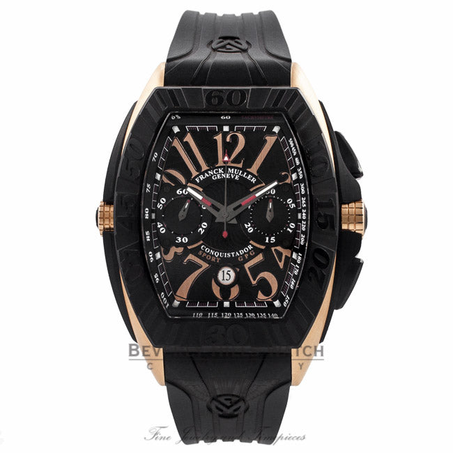 Franck Muller Conquistador GP Chronograph Gents 18k Rose Gold 9900 CC DT GPG GR2TXK - Beverly Hills Watch Company Watch Store