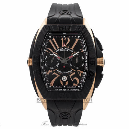 Franck Muller Conquistador GP Chronograph Gents 18k Rose Gold 9900 CC DT GPG GR2TXK - Beverly Hills Watch Company Watch Store