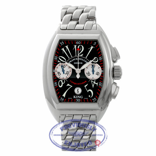 Franck Muller Conquistador King Stainless Steel Chronograph Black Dial 8005 CC KING HN5LYD - Beverly Hills Watch Company