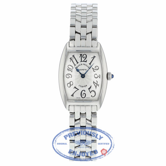 Franck Muller Curvex Medium Stainless Steel Silver Dial 1752QZ 6ZKZA4 - Beverly Hills Watch