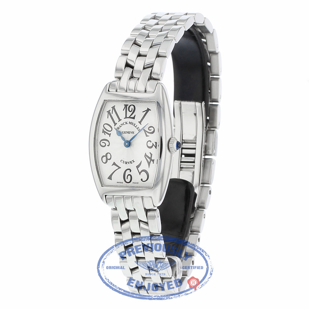 Franck Muller Curvex Medium Stainless Steel Silver Dial 1752QZ 6ZKZA4 - Beverly Hills Watch